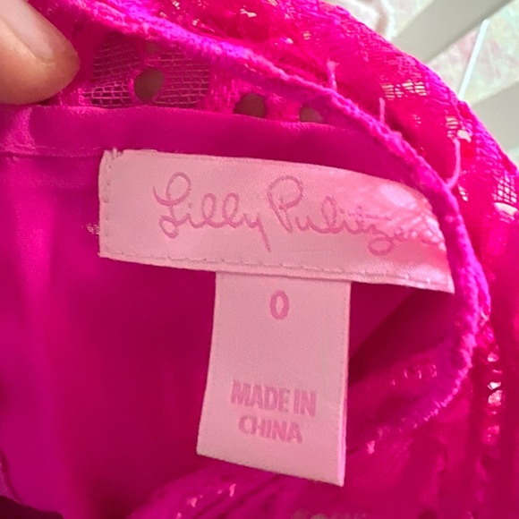 Lilly Pulitzer Fuchsia Lace Dress - Picture 3 of 4